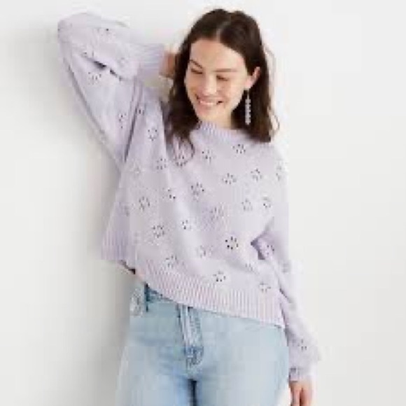 Madewell Purple Pullover Sweater - Picture 3 of 12
